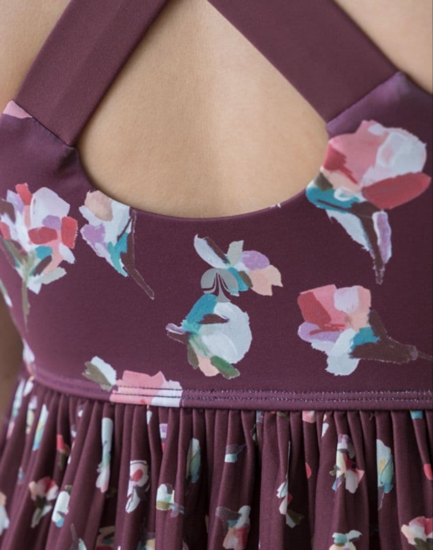 新品タグ付き【SUKALA】Mサイズローズプリントプリーツタンクトップ