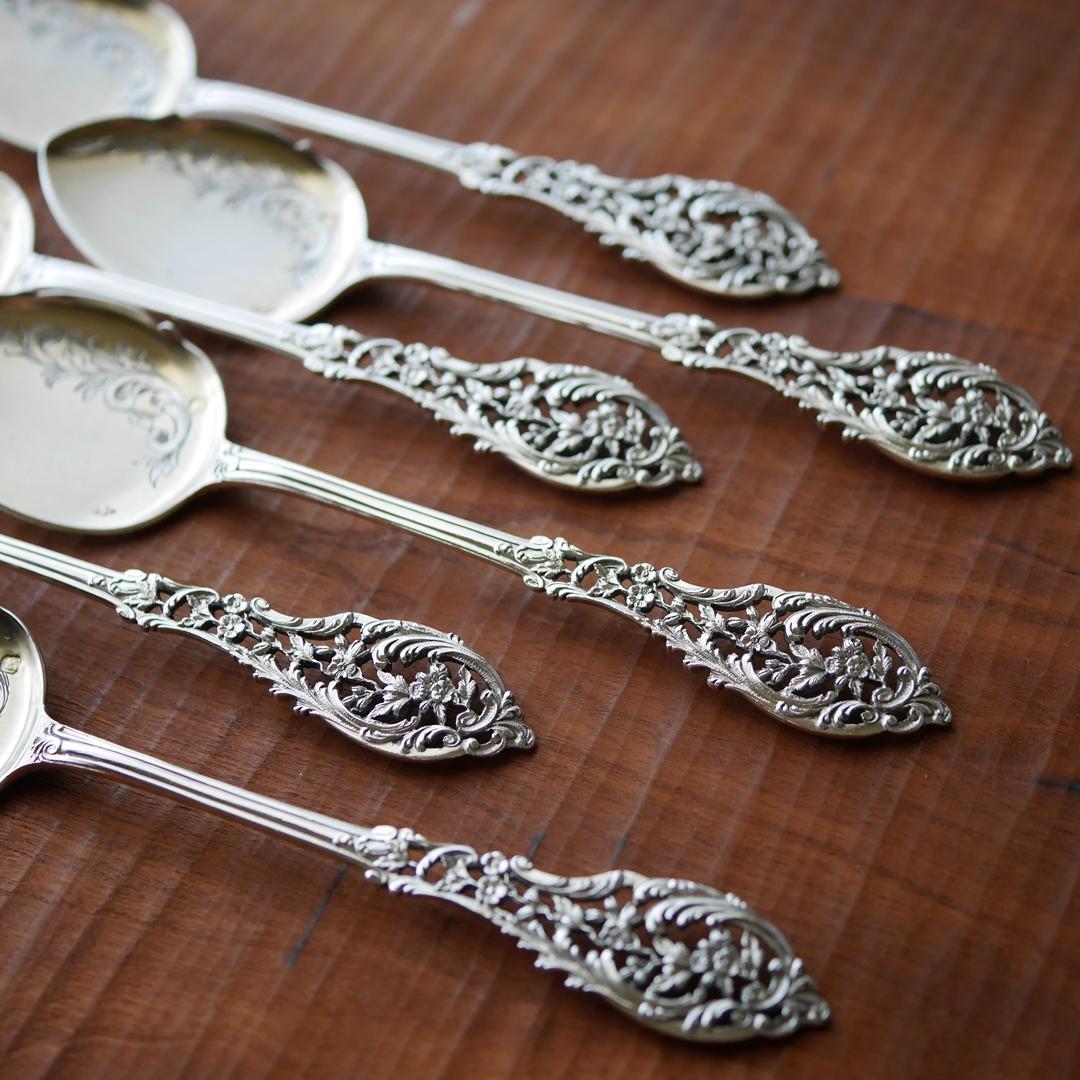 ◆アンティーク◆JeanGranvigne◆スプーン2本組（写真の6本のうち）◆