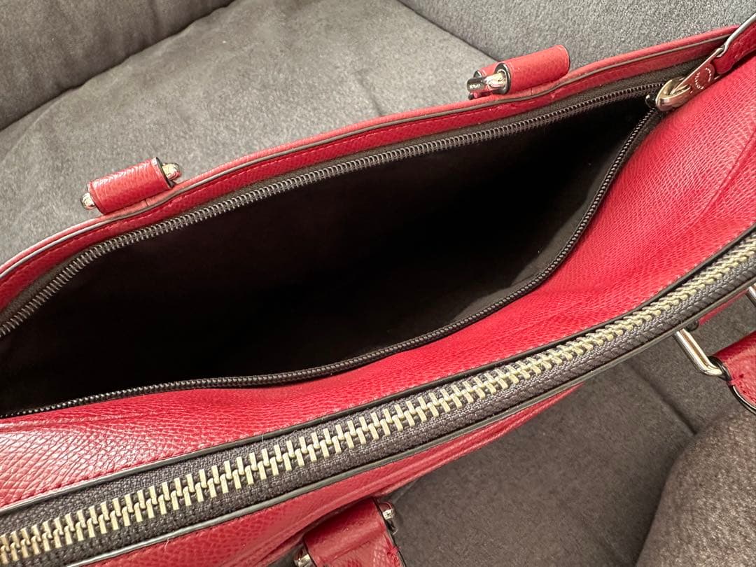 美品 COACH ビジネスバッグ 鞄 メトロポリタン ワークバッグレッド