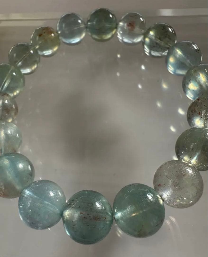 【高品質】サンストーンアクアマリン11mmブレスレット