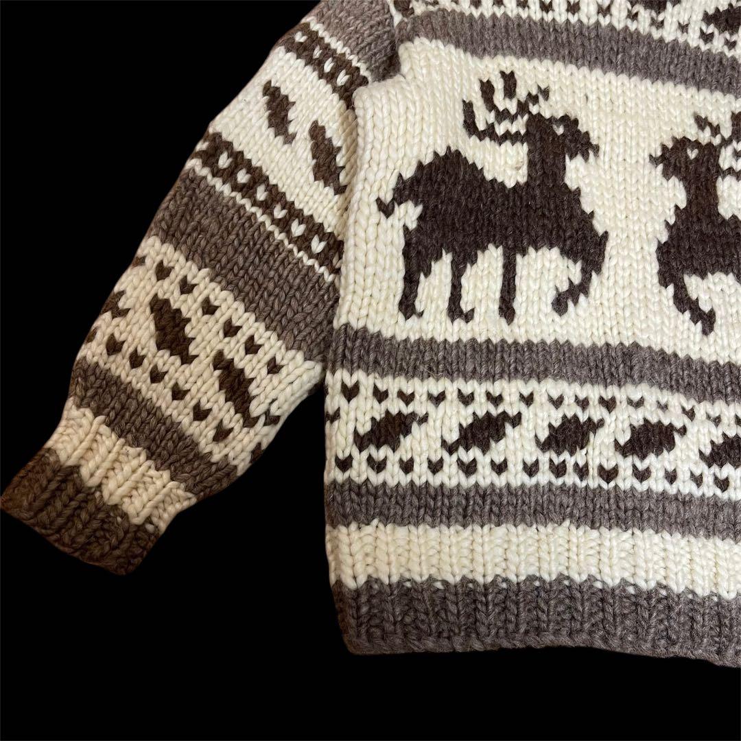 ヴィンテージ カナダ製 トナカイ柄 カウチンセーター　肉厚