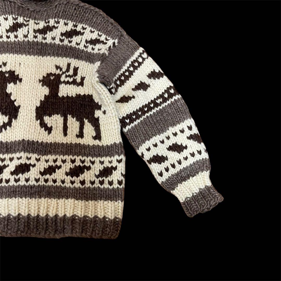 ヴィンテージ カナダ製 トナカイ柄 カウチンセーター　肉厚