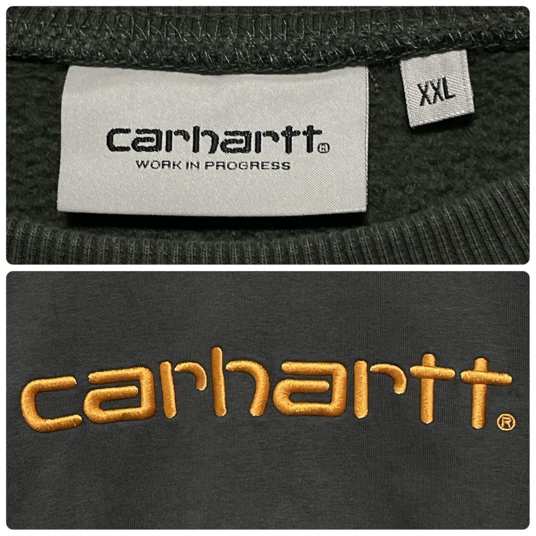 Carhartt カーハート スウェット トレーナー 刺繍ロゴ カーキ 2XL