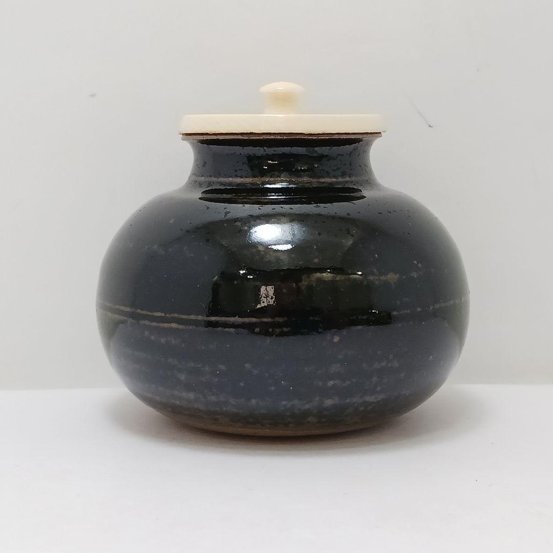 Y2904-5 茶道具 松本鐵山 大名物写 羽室文琳茶入 共箱・仕覆　#13