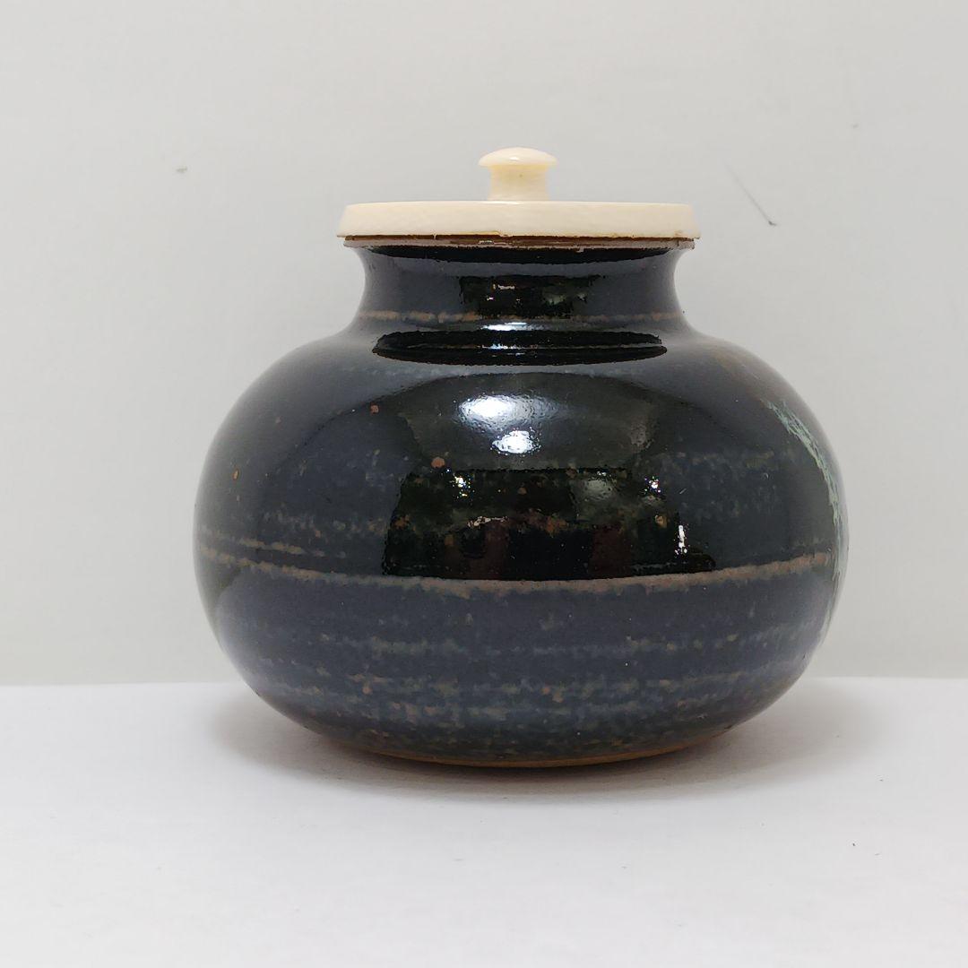 Y2904-5 茶道具 松本鐵山 大名物写 羽室文琳茶入 共箱・仕覆　#13