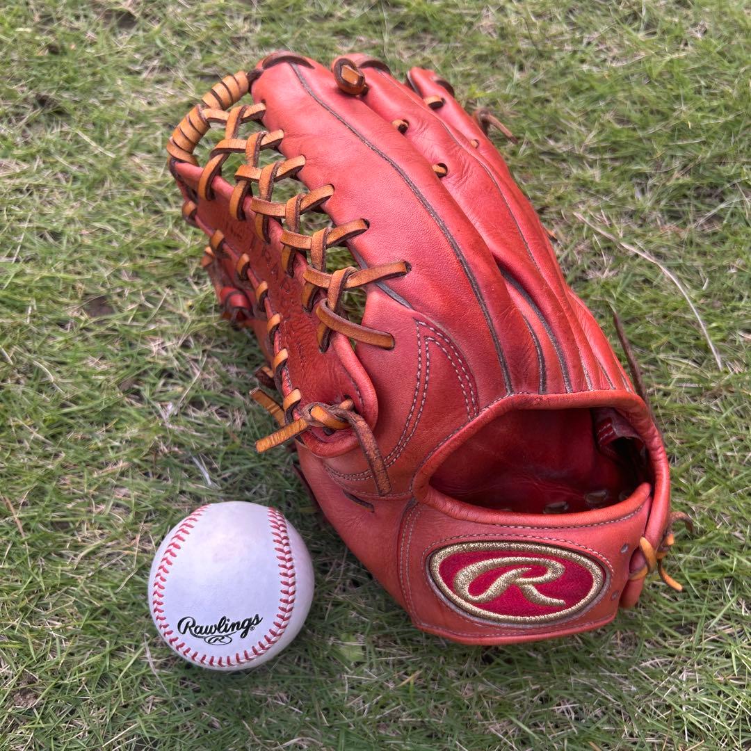 Rawlings Pro Primo硬式用グローブ 外野手用　左　赤