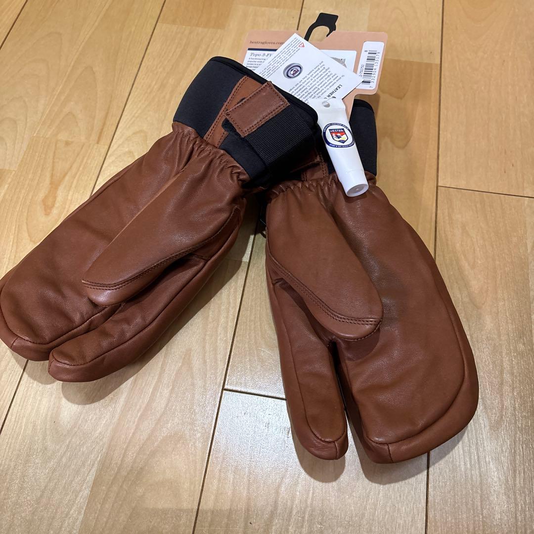 Hestra topo3 finger グローブ ブラウン サイズ8