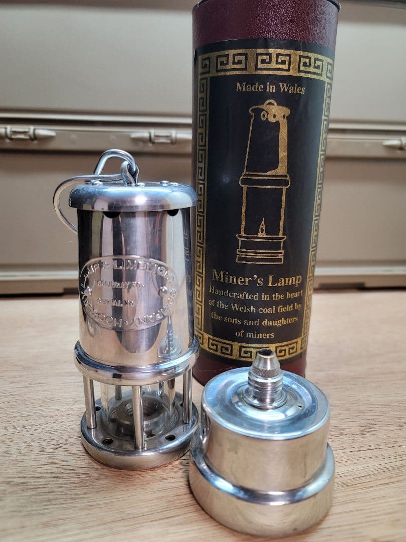 ウェールズ製 マイナーズランプ Miners Lamp 芯替え付き