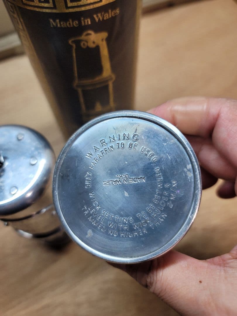 ウェールズ製 マイナーズランプ Miners Lamp 芯替え付き