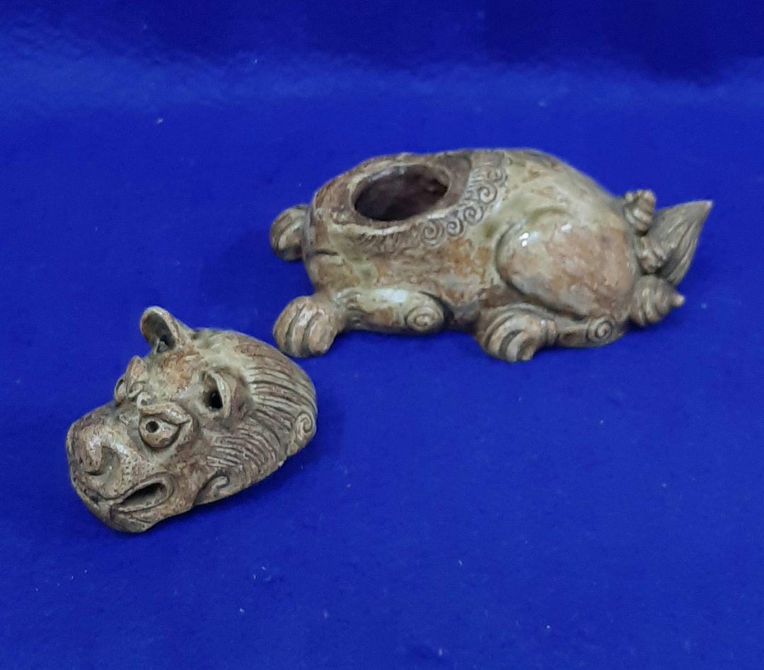 古い獅子香炉　骨董　香炉　獅子