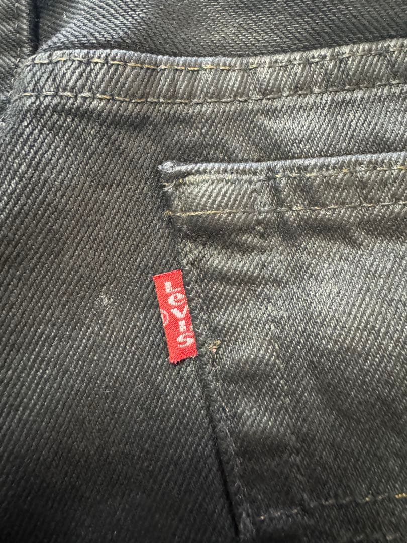 Levi's リーバイス 501 後染め ブラック ラバーコーティング USA製