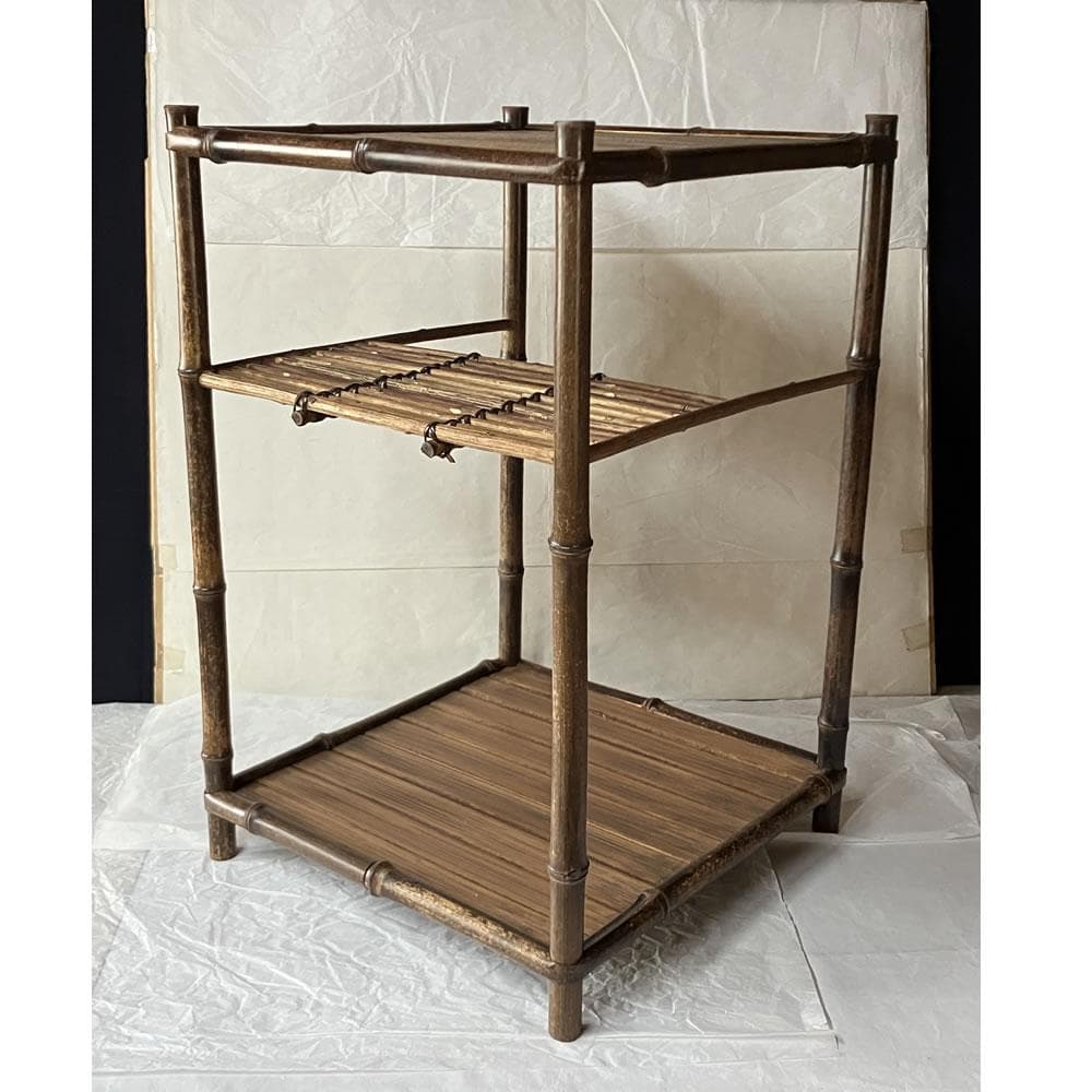 F1456 綾瀬棚 煎茶棚 紙箱入り 棚 茶棚 茶道具