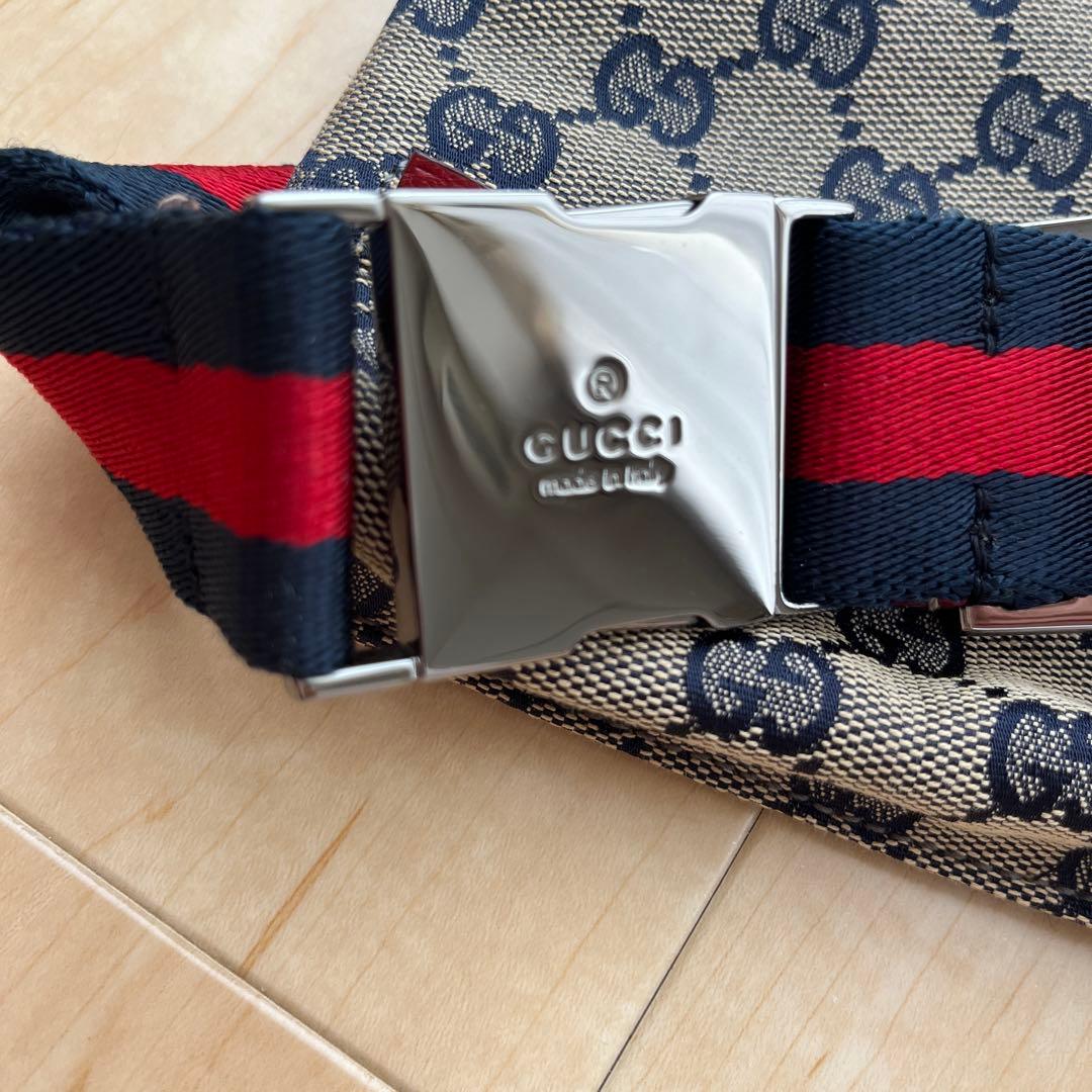 GUCCI グッチ GGキャンバス シェリーライン ウエストバッグ