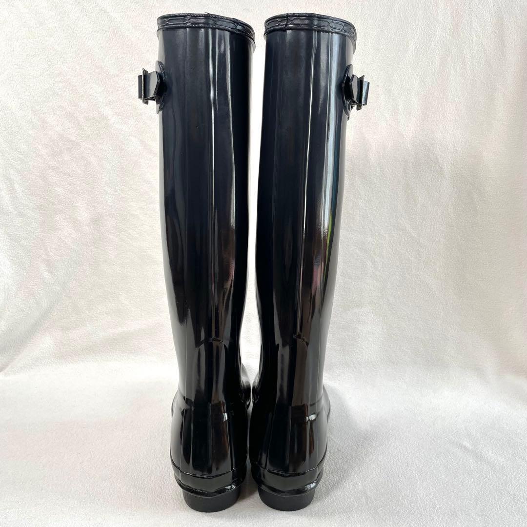 極美品✨ハンター グロス トールブーツ グラデーション ロング 艶あり 長靴