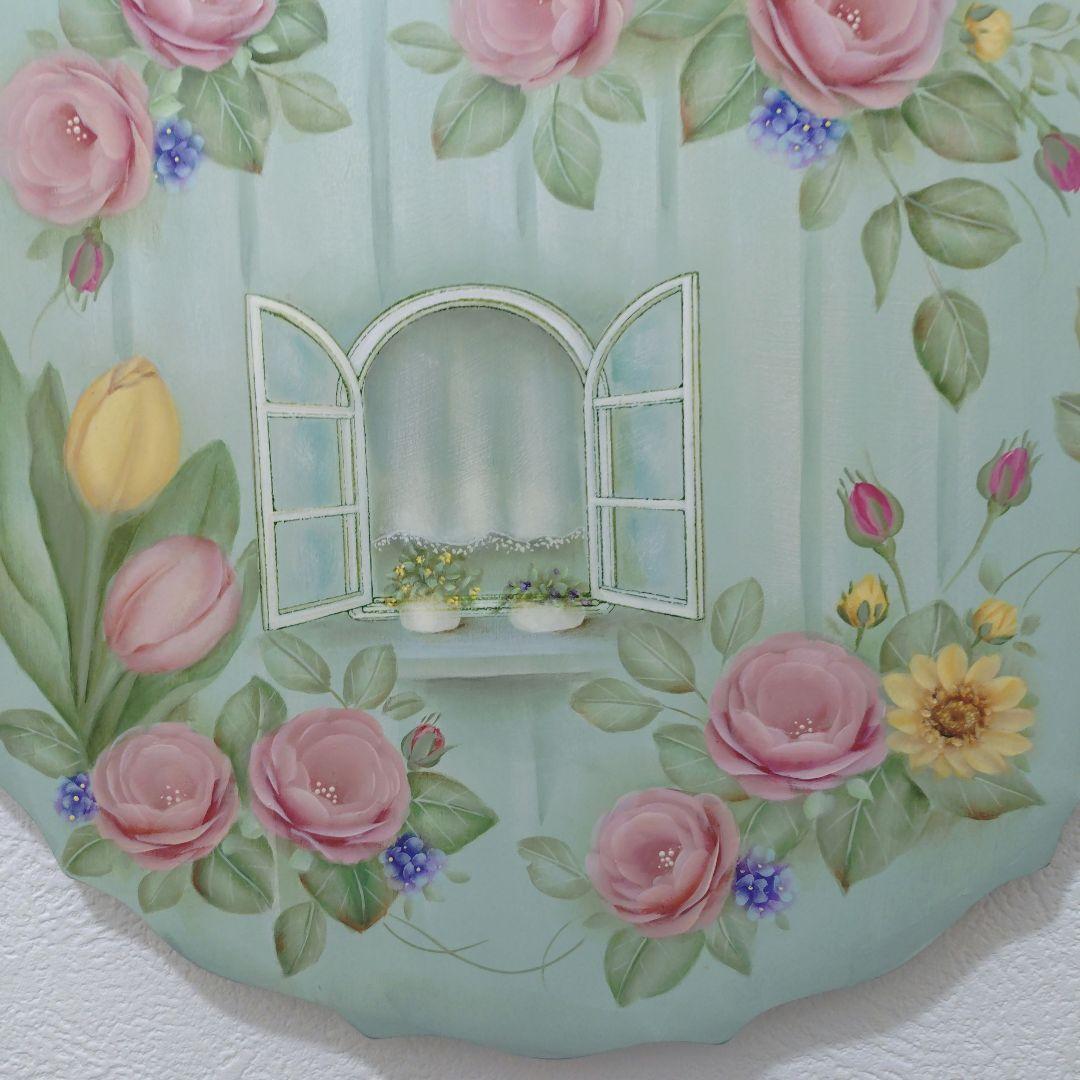 スカラップボード　両面描き　トールペイント作品