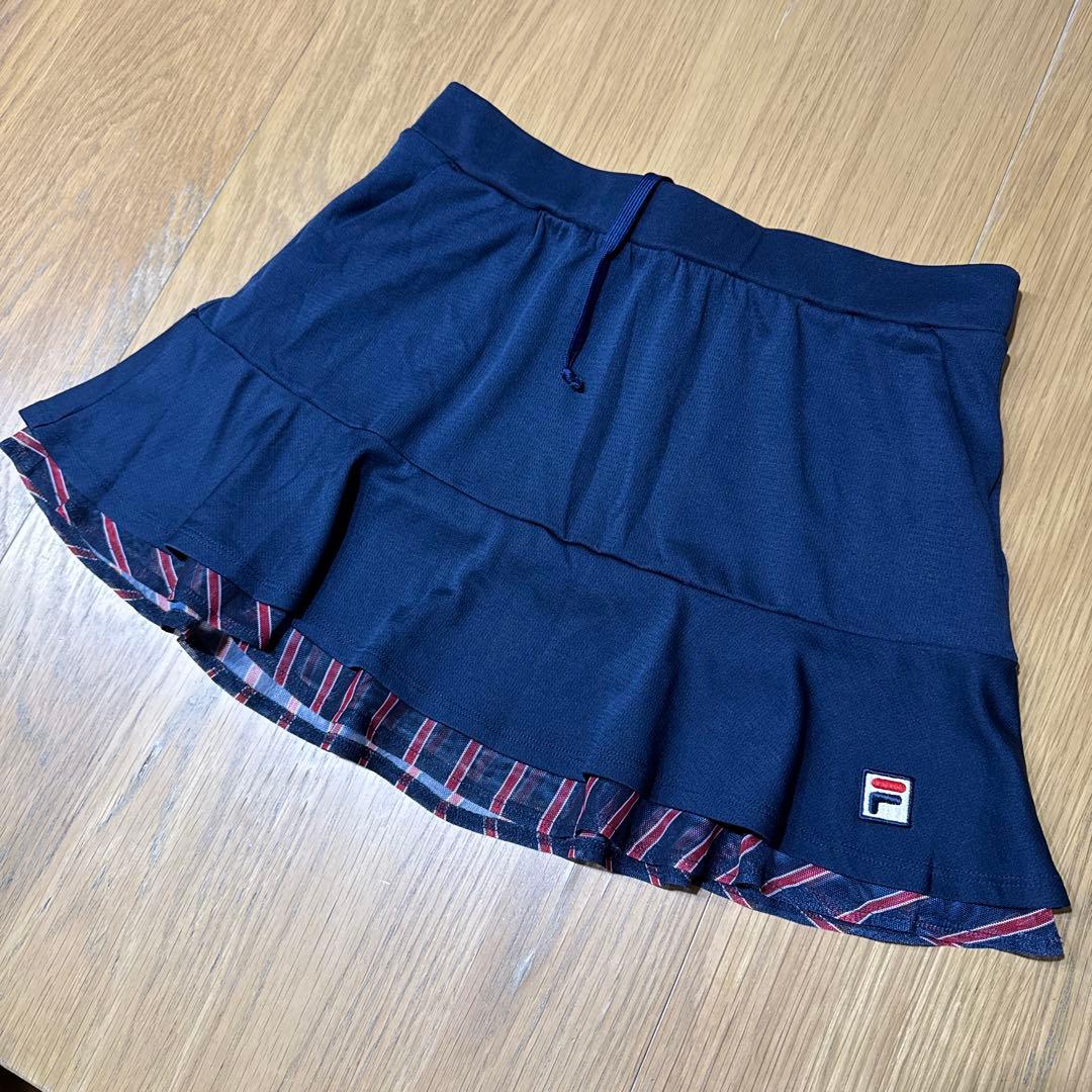 FILA フリル付きスカートセット ネイビー　L