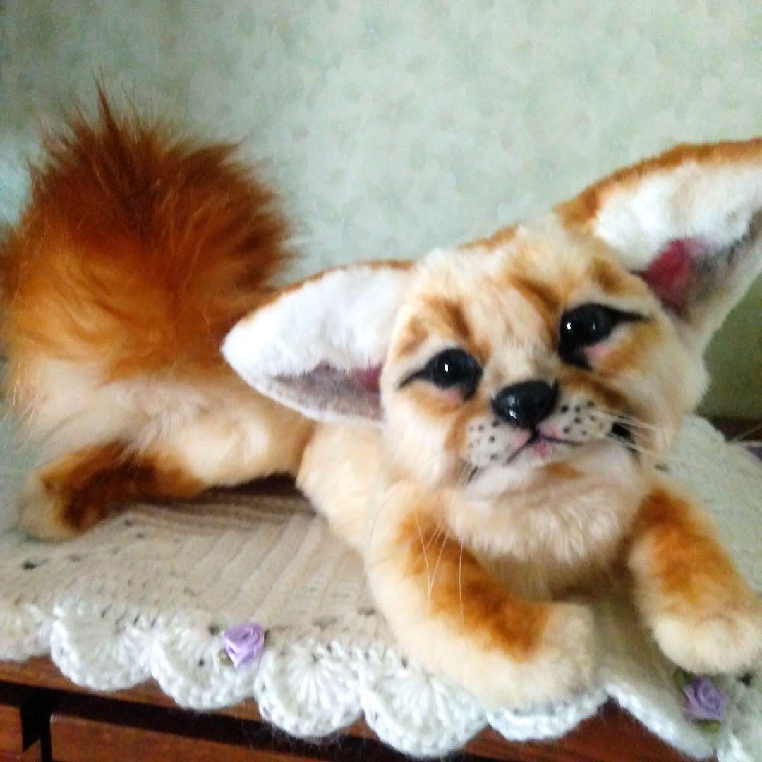 うずら　作家　アートドール　ぬいぐるみ　 フェネック