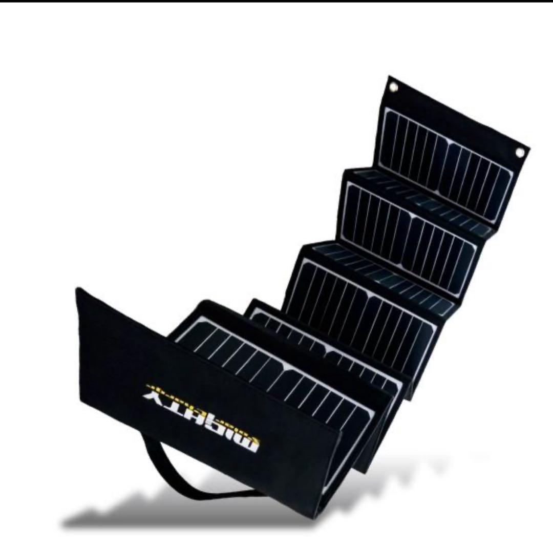 8, ソーラーパネル　60W 9面折りたたみ型 防水撥水加工 防災用品