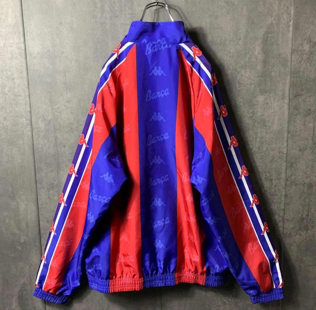 【激レア】 カッパ 古着 バルセロナ 96年 ナイロンジャケット ★リバーシブル
