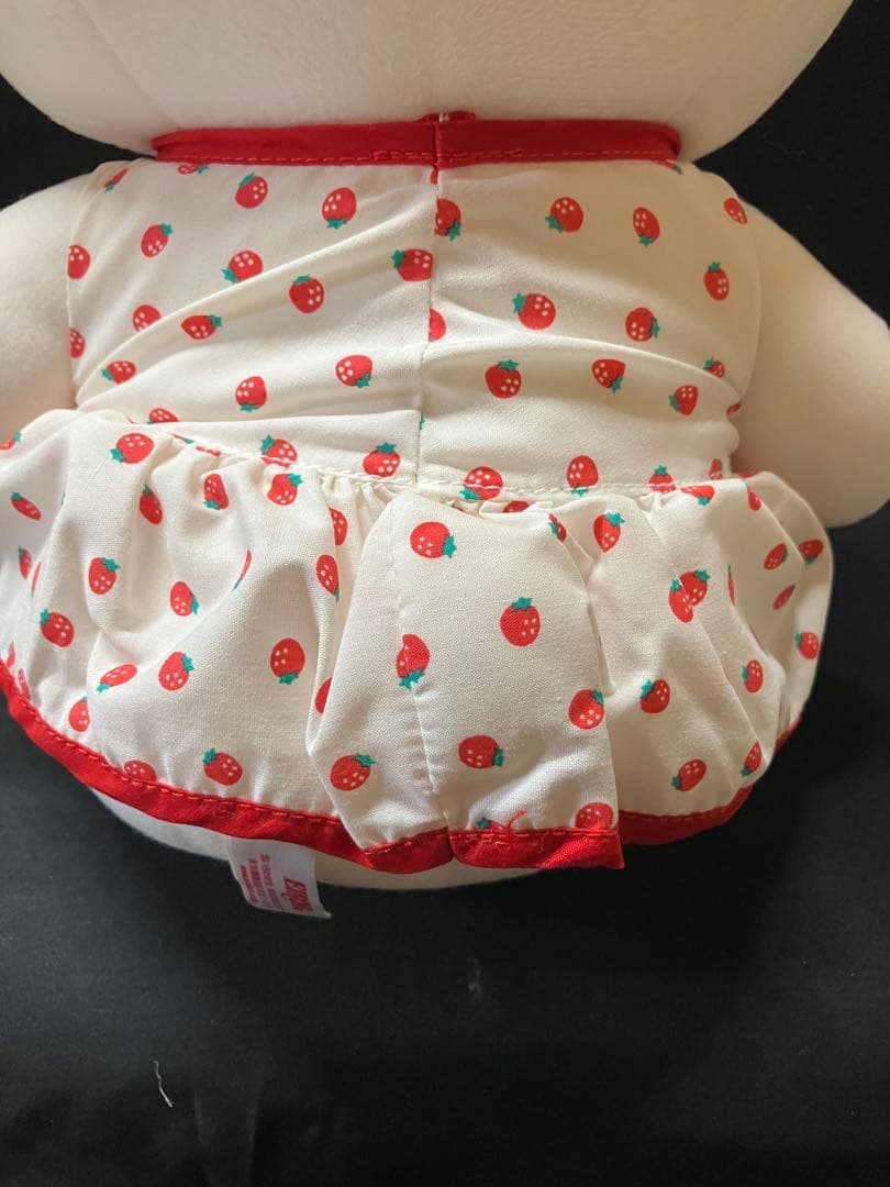レア　ハローキティ いちご柄 ぬいぐるみ レトロ約30cm B2243