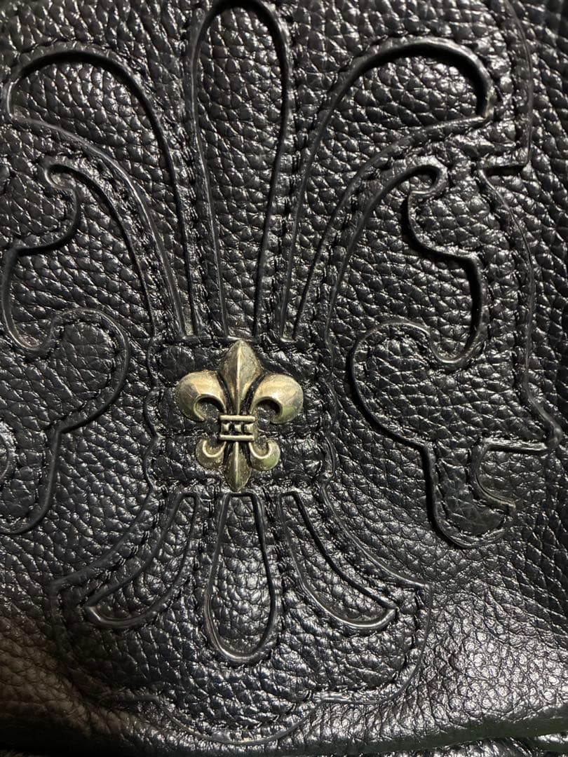 クロムハーツ レザー ショルダーバッグ　百合