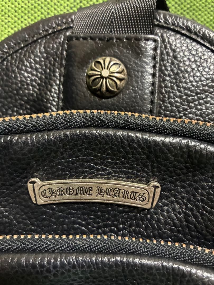 クロムハーツ レザー ショルダーバッグ　百合