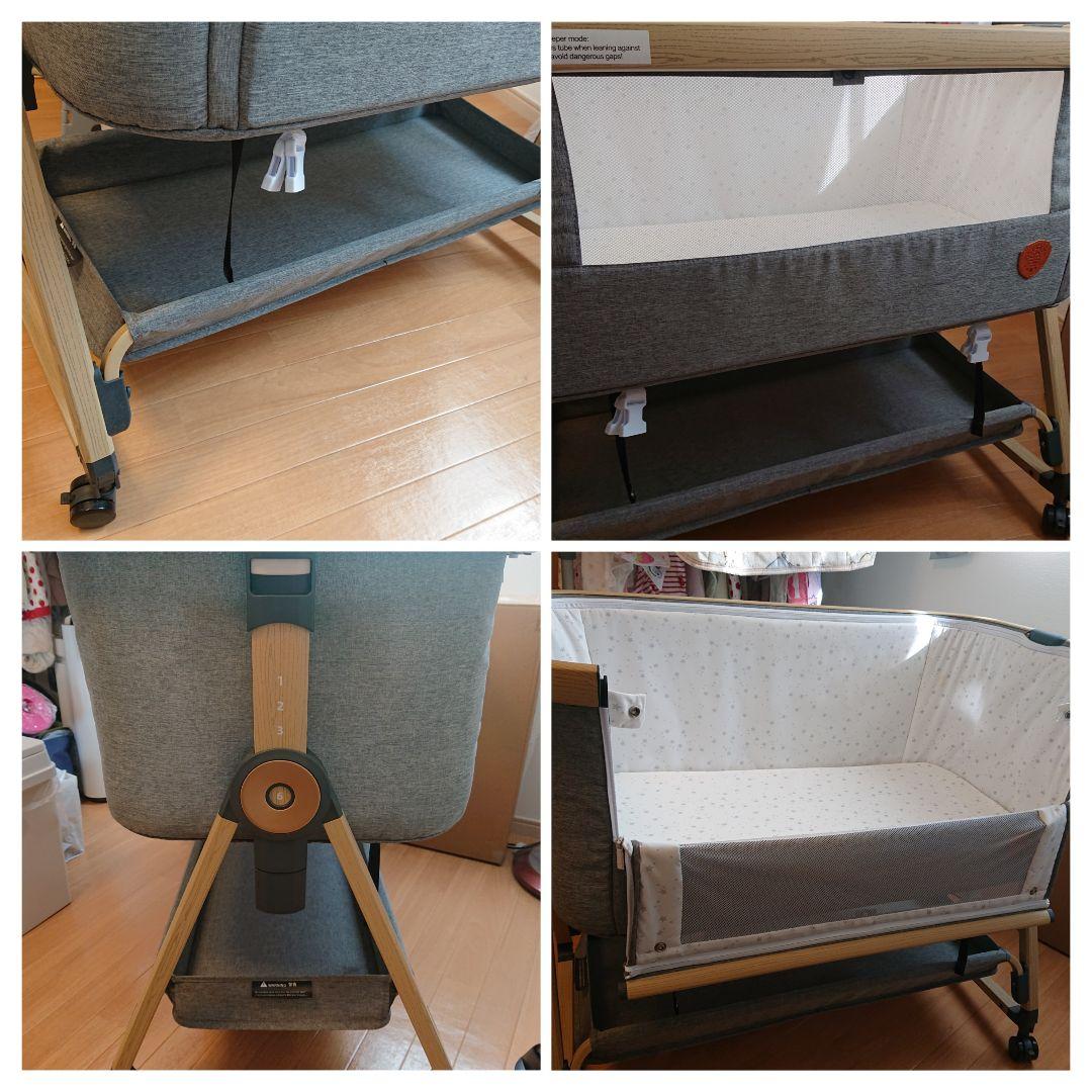 【 ベッドインベッド 付 】ZDMJ 2024最新モデル ベビーベッド ミニ