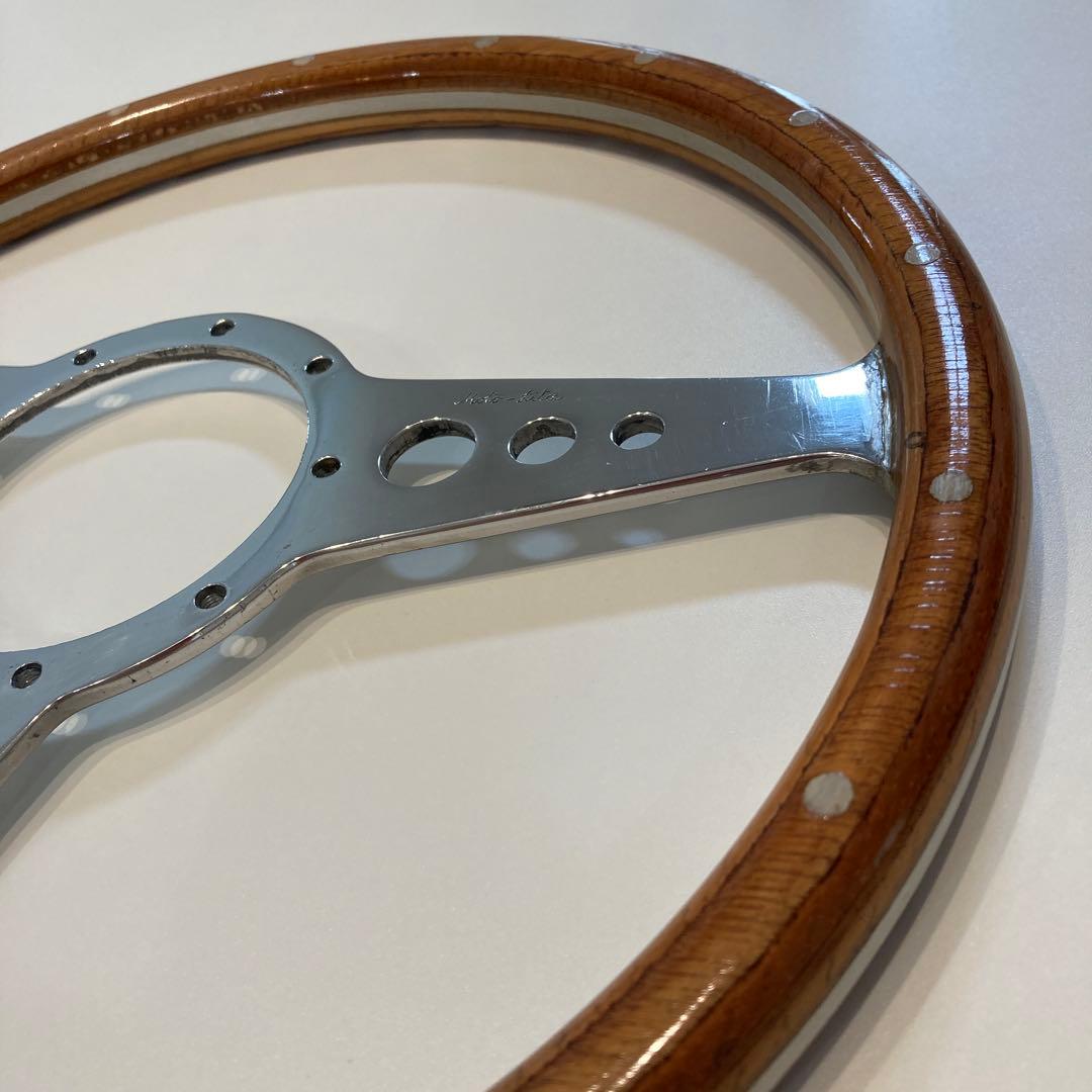 モトリタ　ウッドステアリング　１４インチ