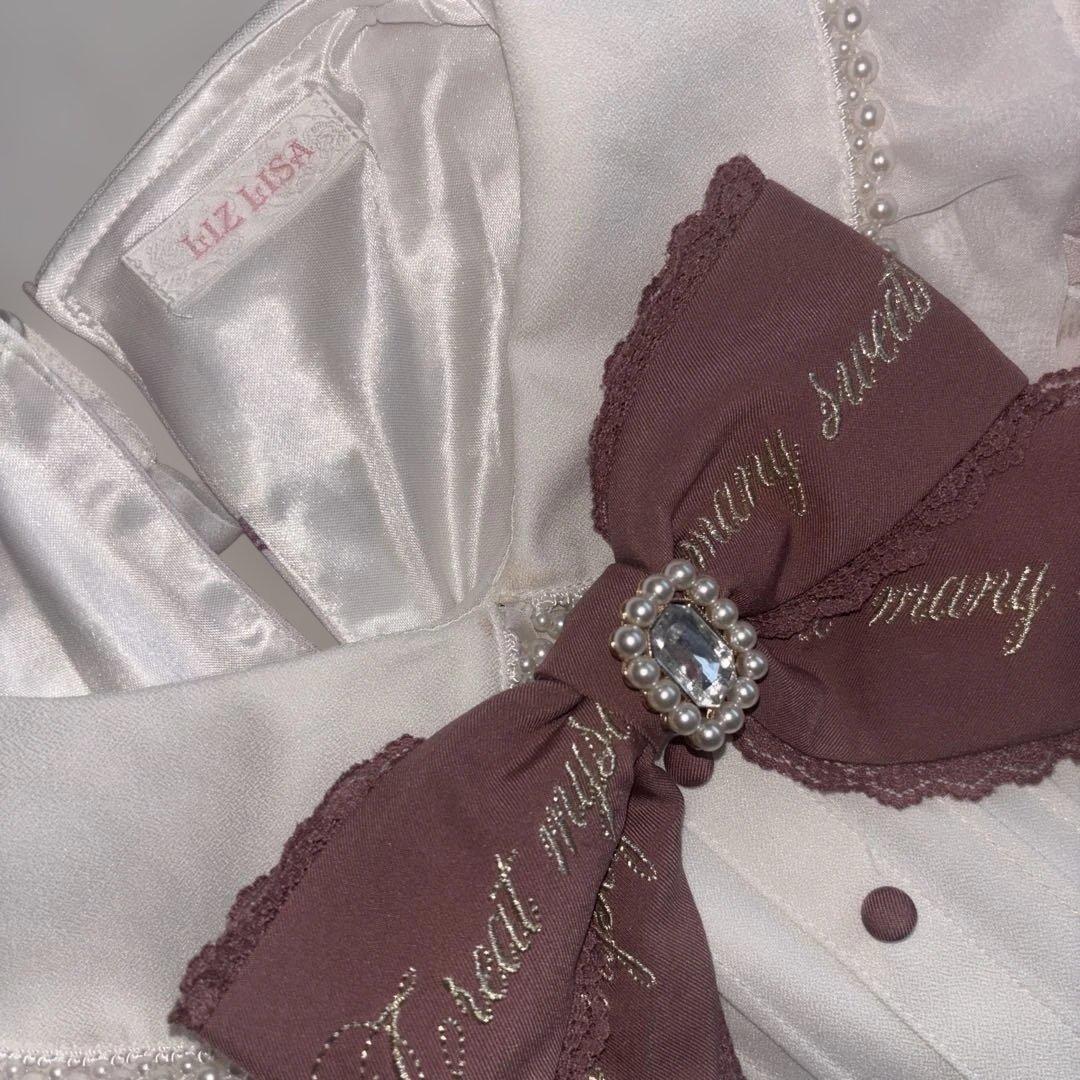 LIZLISA アフターヌーンティー柄セットアップ ピンク