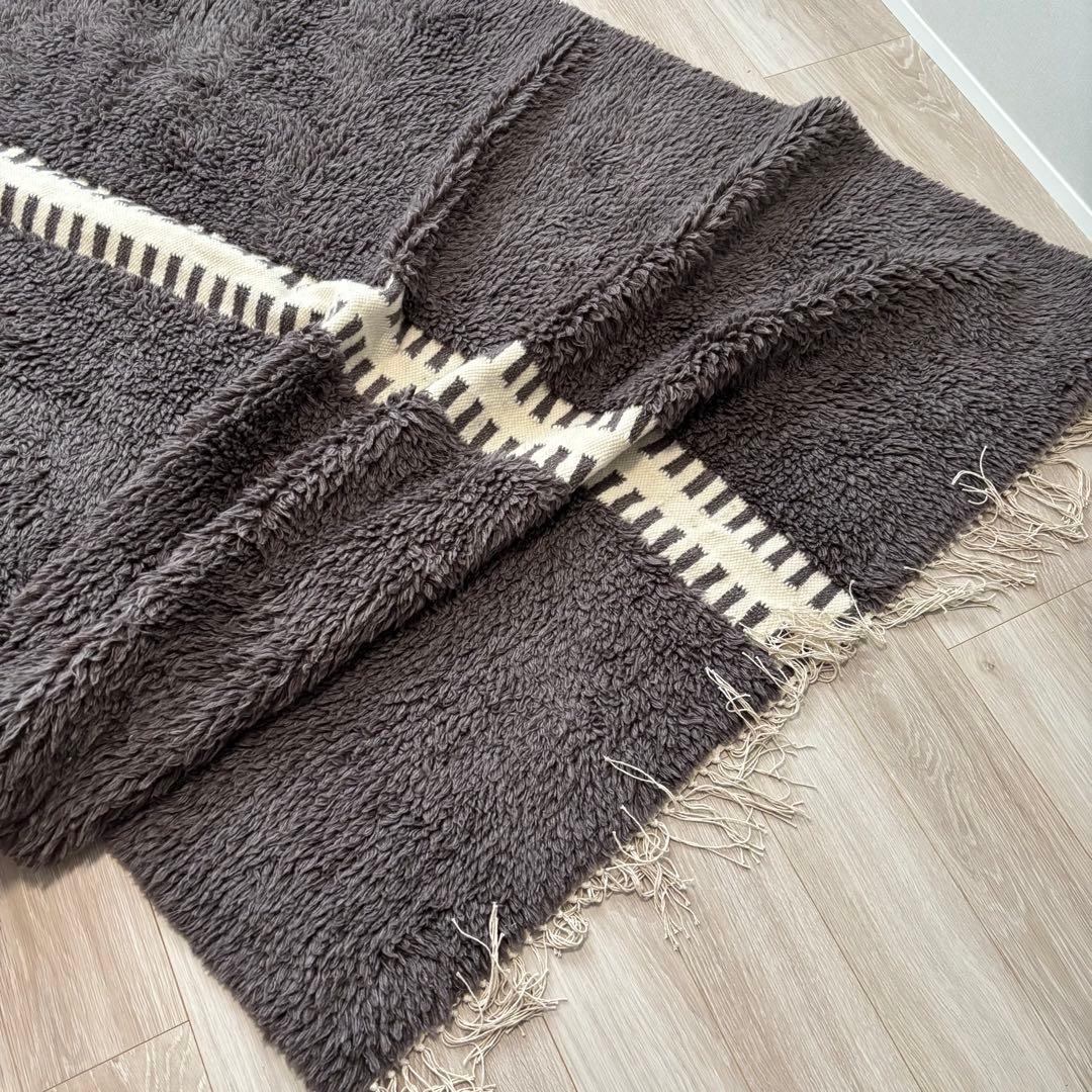 ACTUS LINE ラグ 140×200cm グレー