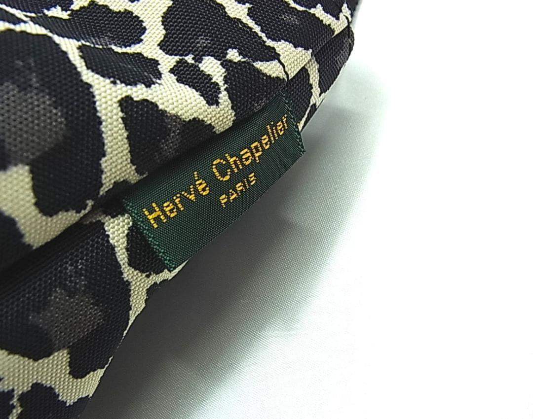 正規極美品エルベシャプリエMINI CABASレオパードショルダーバック　XS