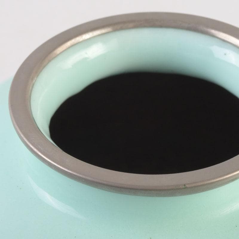 七宝焼　花文　花瓶　唐木台付　共箱　V　9254