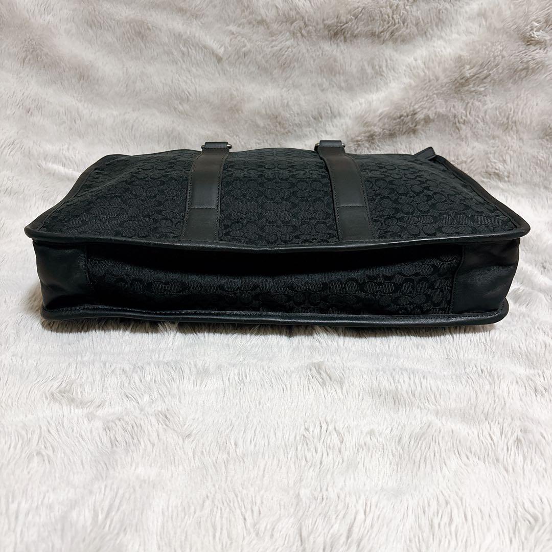 【美品】Couch ビジネスバッグ ブリーフケース キャンバス シグネチャー 黒