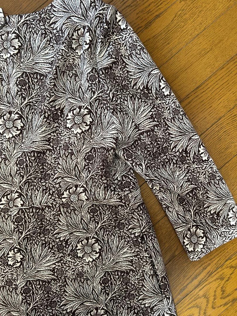 【新品】特価マッキントッシュロンドン花柄七分袖ひざ丈ワンピースサイズ46