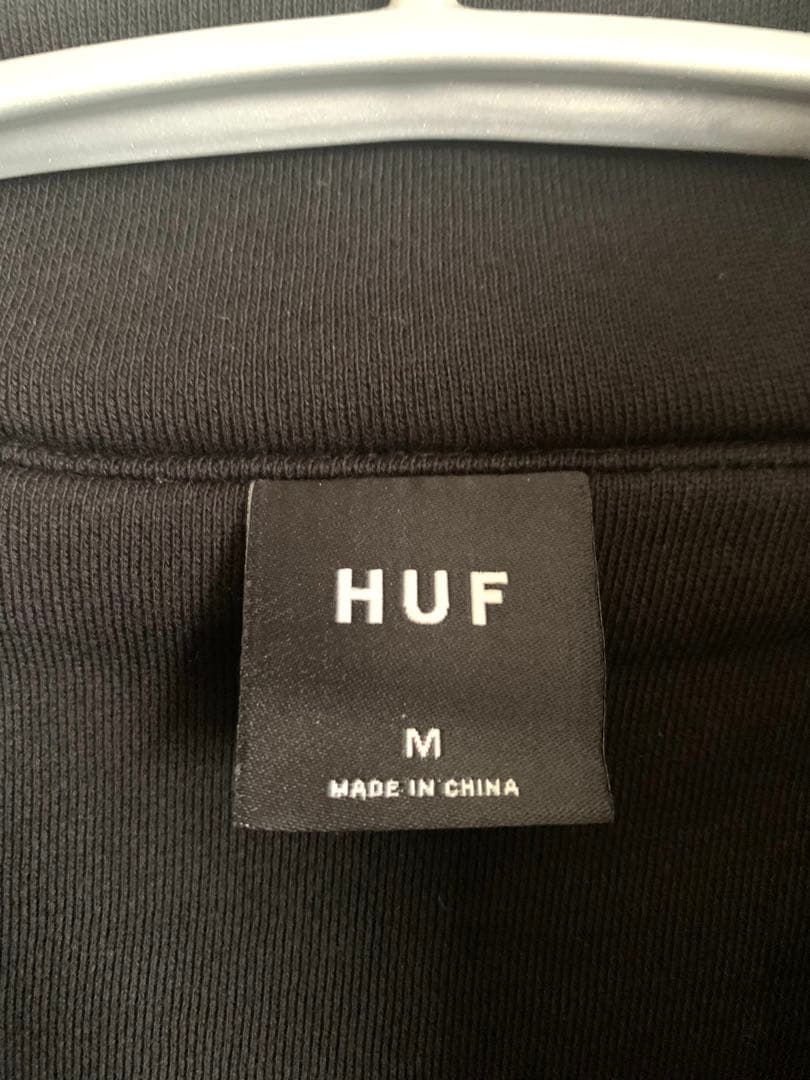 レア品⭐︎HUF ハフ ハーフジップ スウェット トレーナー ブラック　M