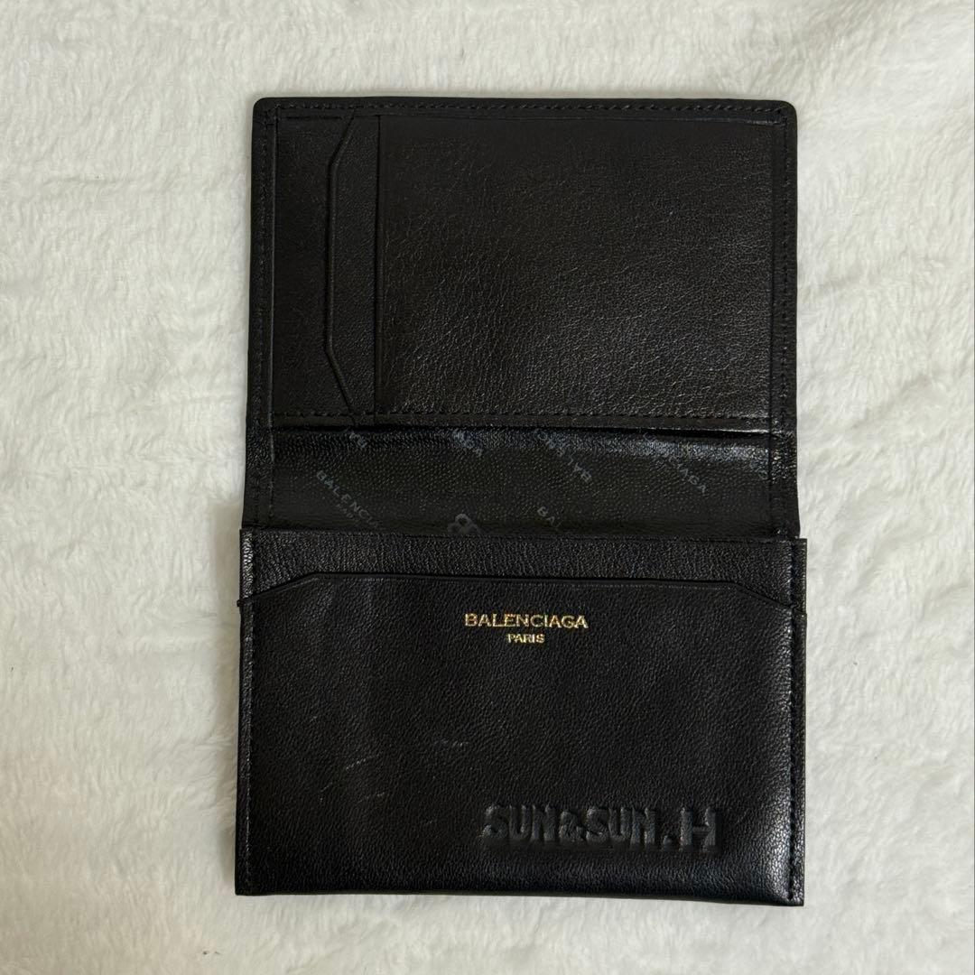 バレンシアガ★カードケース★名刺入れ★レザー★黒系★美品★訳あり