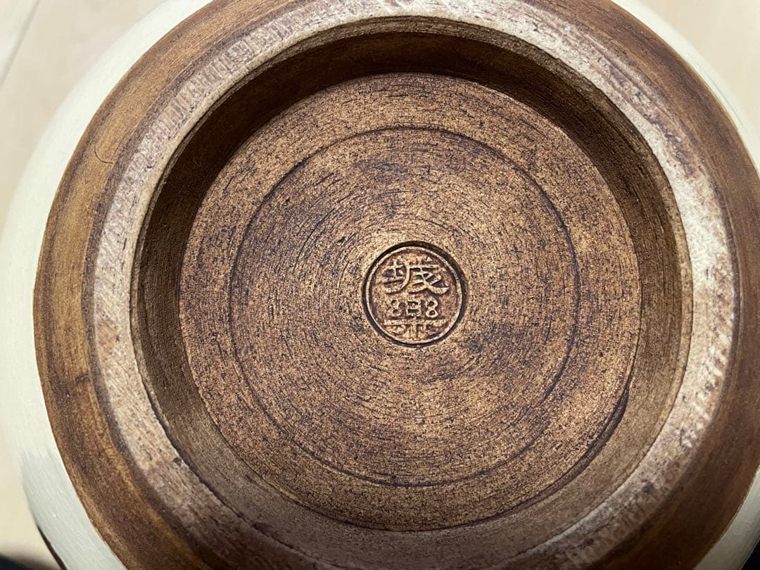 茶器/茶道具　飾茶壺（飾壺）】吉野山　共箱　飾り紐3本・口紐付