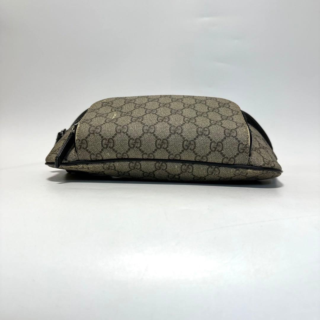 u02 グッチ　GGスプリーム　PVC ウエストバッグ　ボディバッグショルダー.
