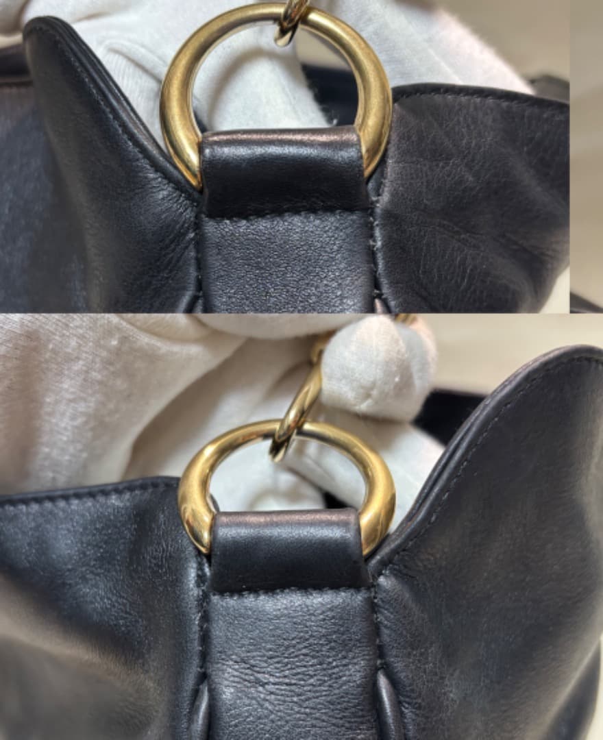 GUCCI グッチ バンブー 本革 2way ショルダーバッグ ハンドバッグ