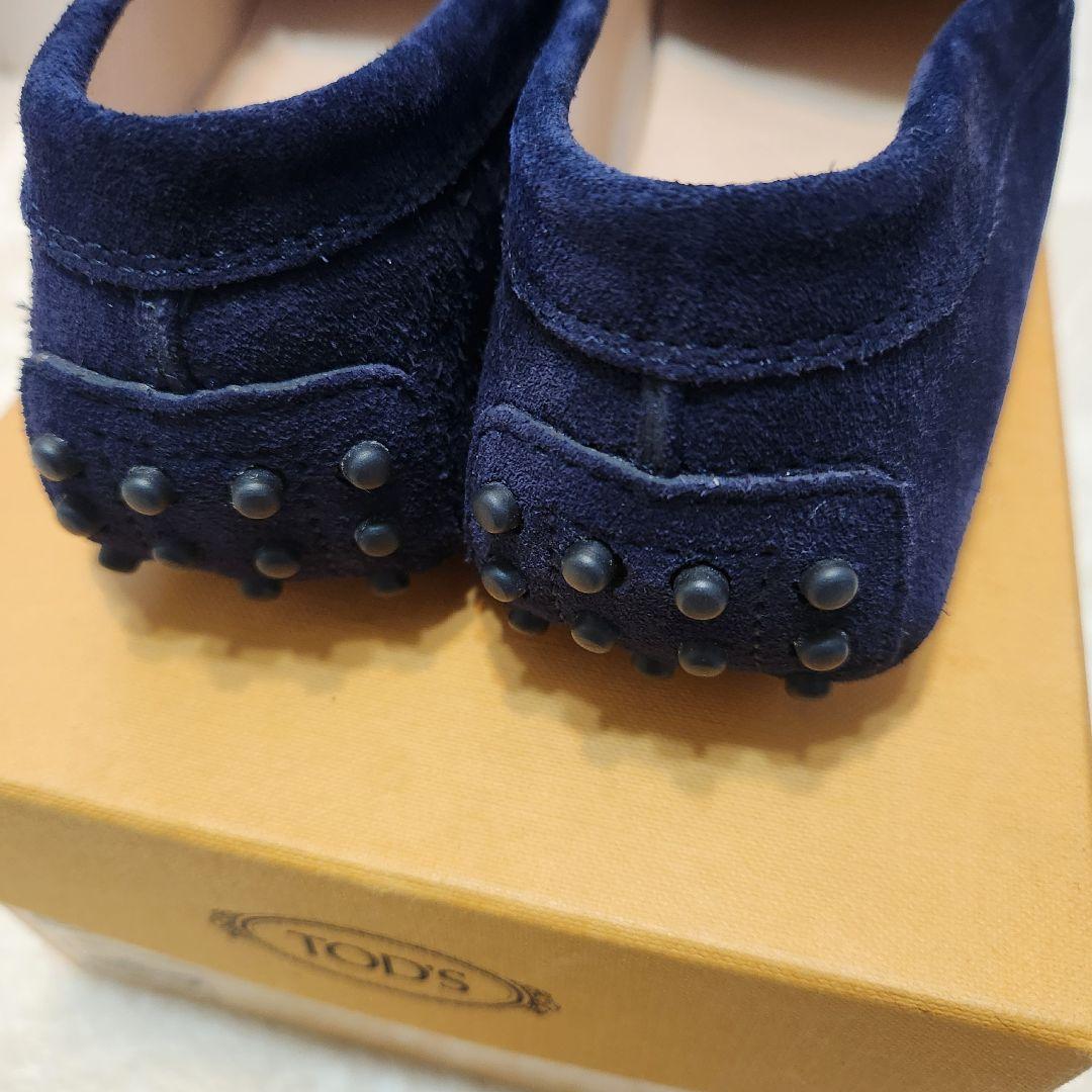 TOD'S ネイビー スエード ローファー 箱付き　23.5　24