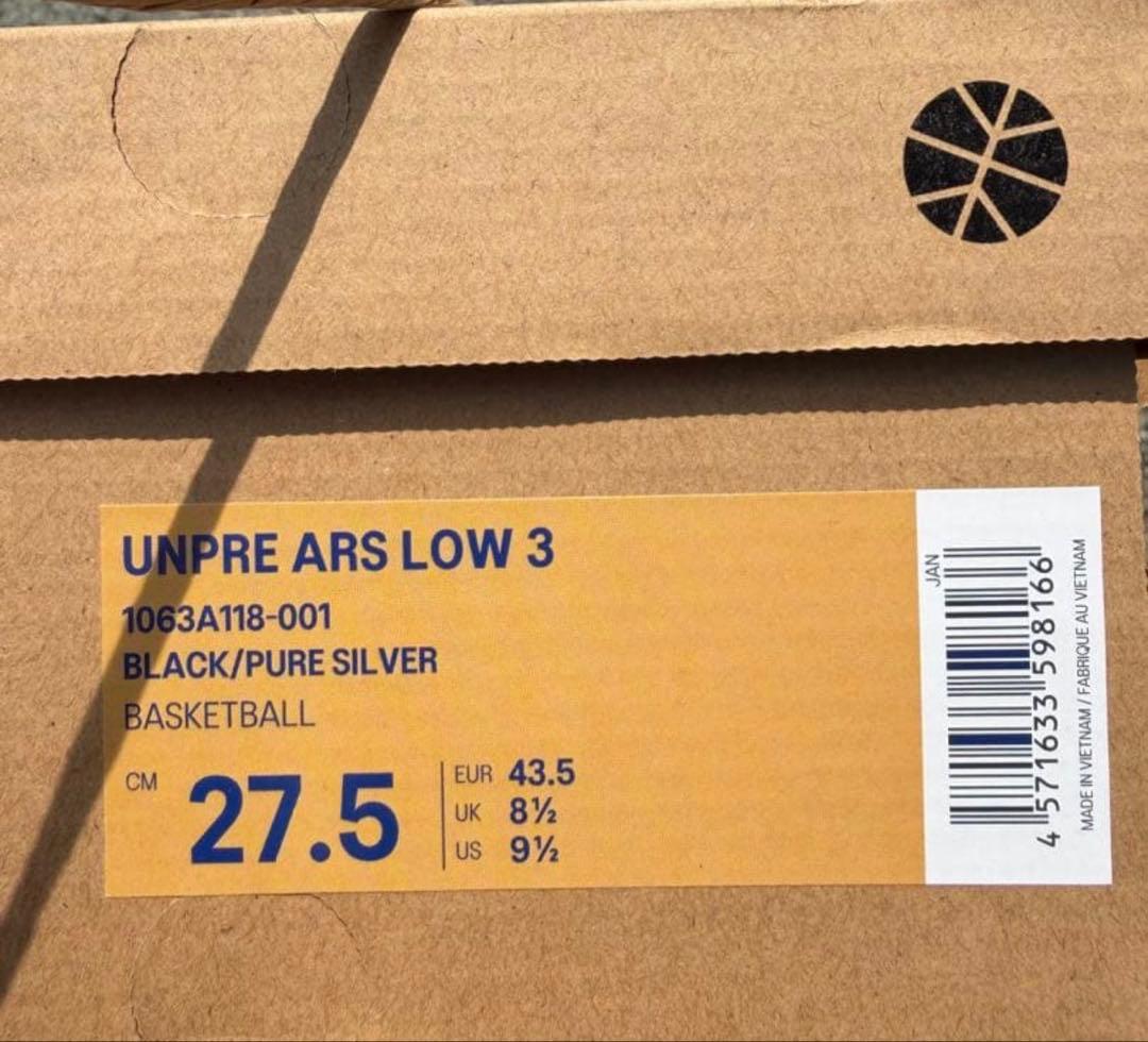 シューズ(男性用) ballaholic Asics Unpre Ars Low 3 27.5cm