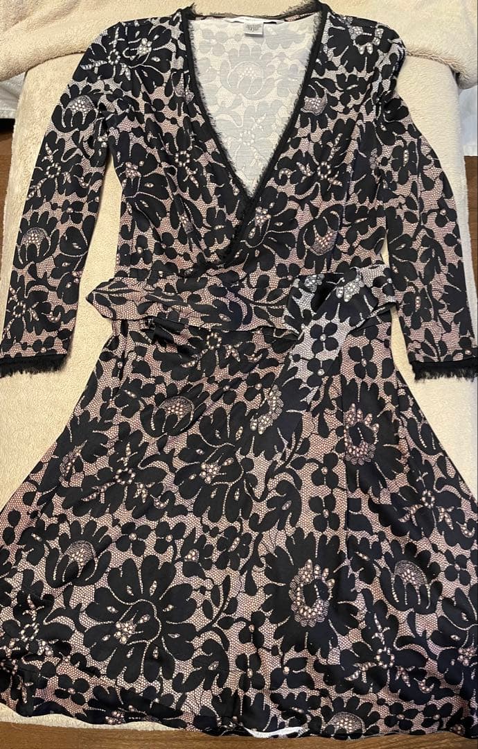 DVF シルクラップドレス