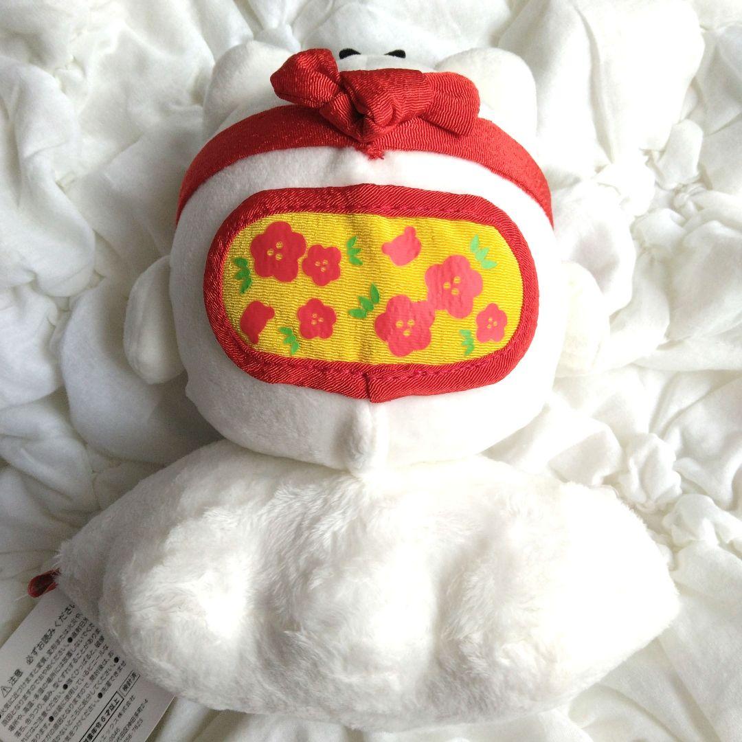 キイロイトリ　リラックマ神社　ぬいぐるみ　狛犬　雲