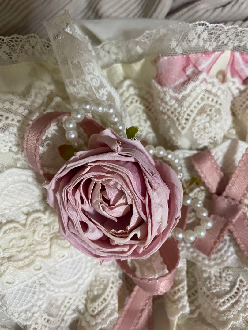 クラシカルロリータ 花柄 ヘッドドレス コサージュ付き