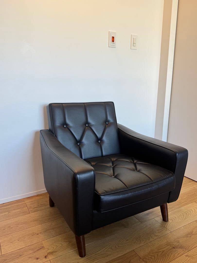 karimoku カリモク ロビーチェア ソファ 1シーター ブラック