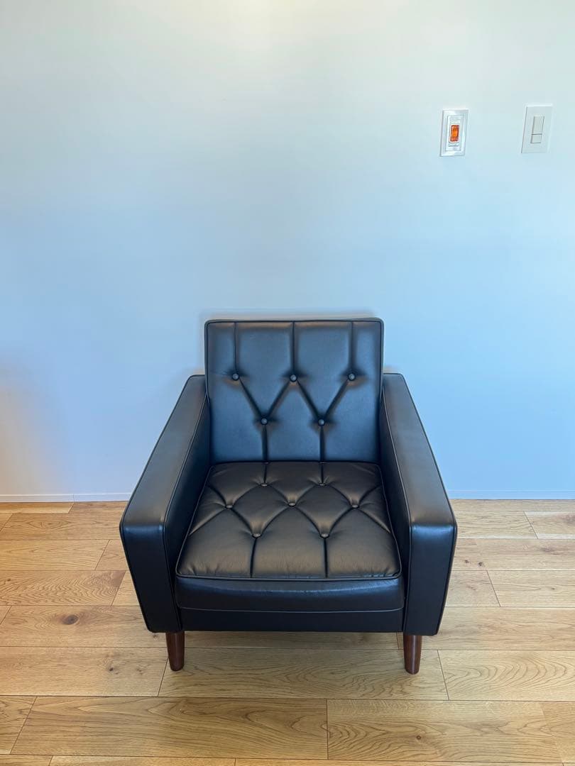 karimoku カリモク ロビーチェア ソファ 1シーター ブラック