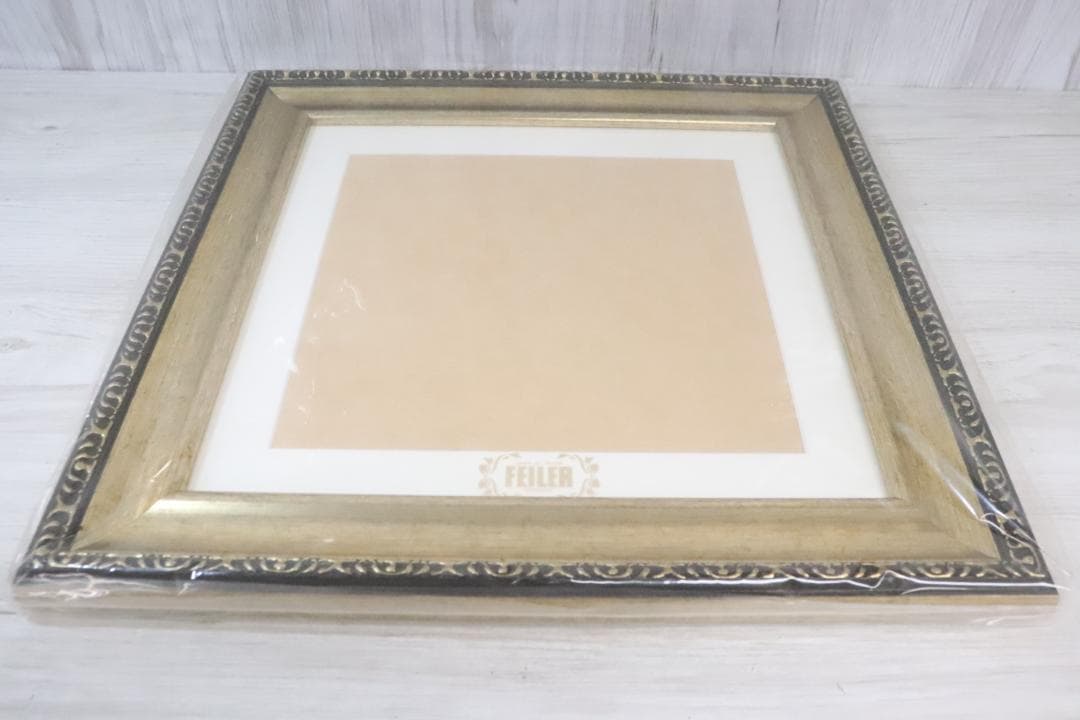 ■☆未使用☆ フェイラー フェイラークラブ 額 額縁 ハンカチフレーム ゴールド