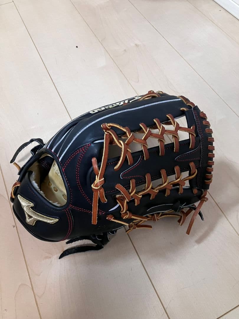 MIZUNO 軟式グローブ 外野手用 ヌートバーモデル ブラック/ブラウン