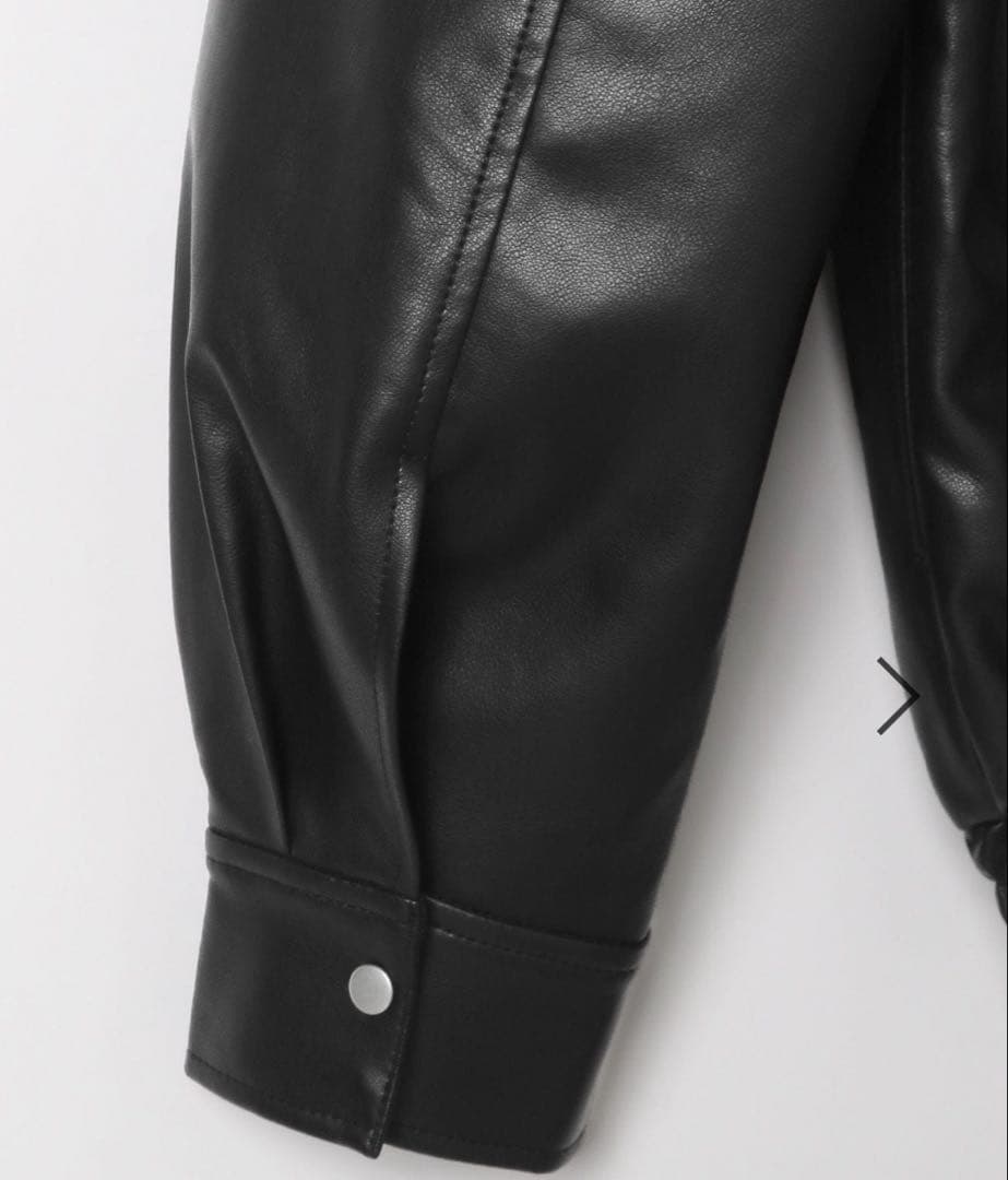 あみ⭐︎フェイクレザーブルゾン　レプシィム LEPSIM ブラック