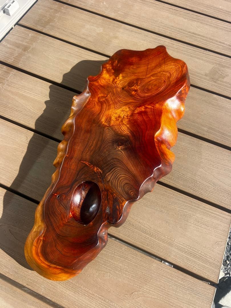 屋久杉　極上品　花台　一枚板